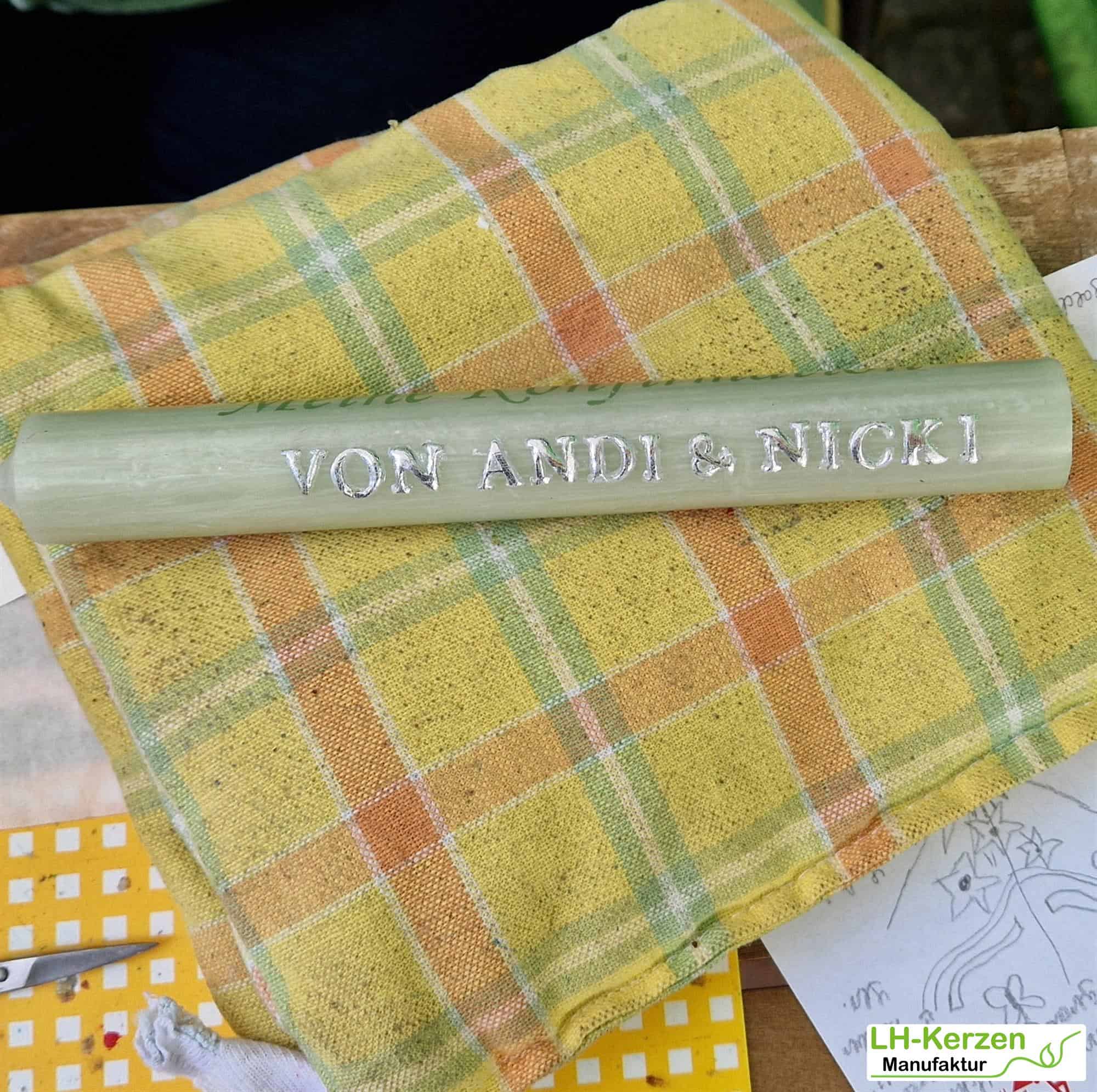 Kerzenbeschriftung Beschriftete Kerze